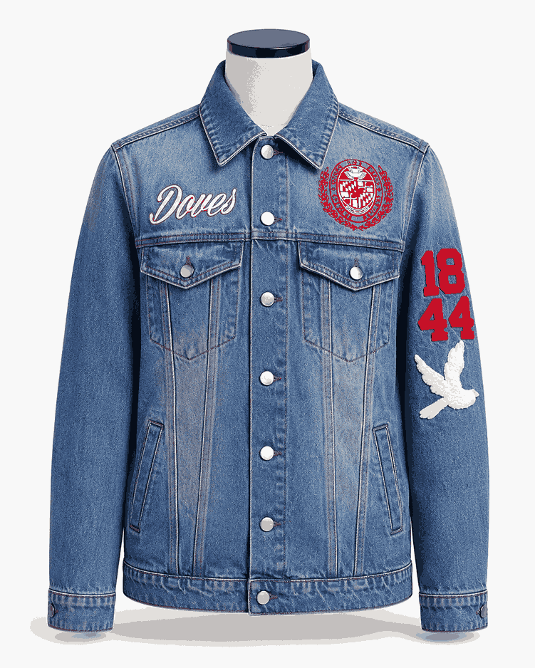 Western High School Style Denim Jacket